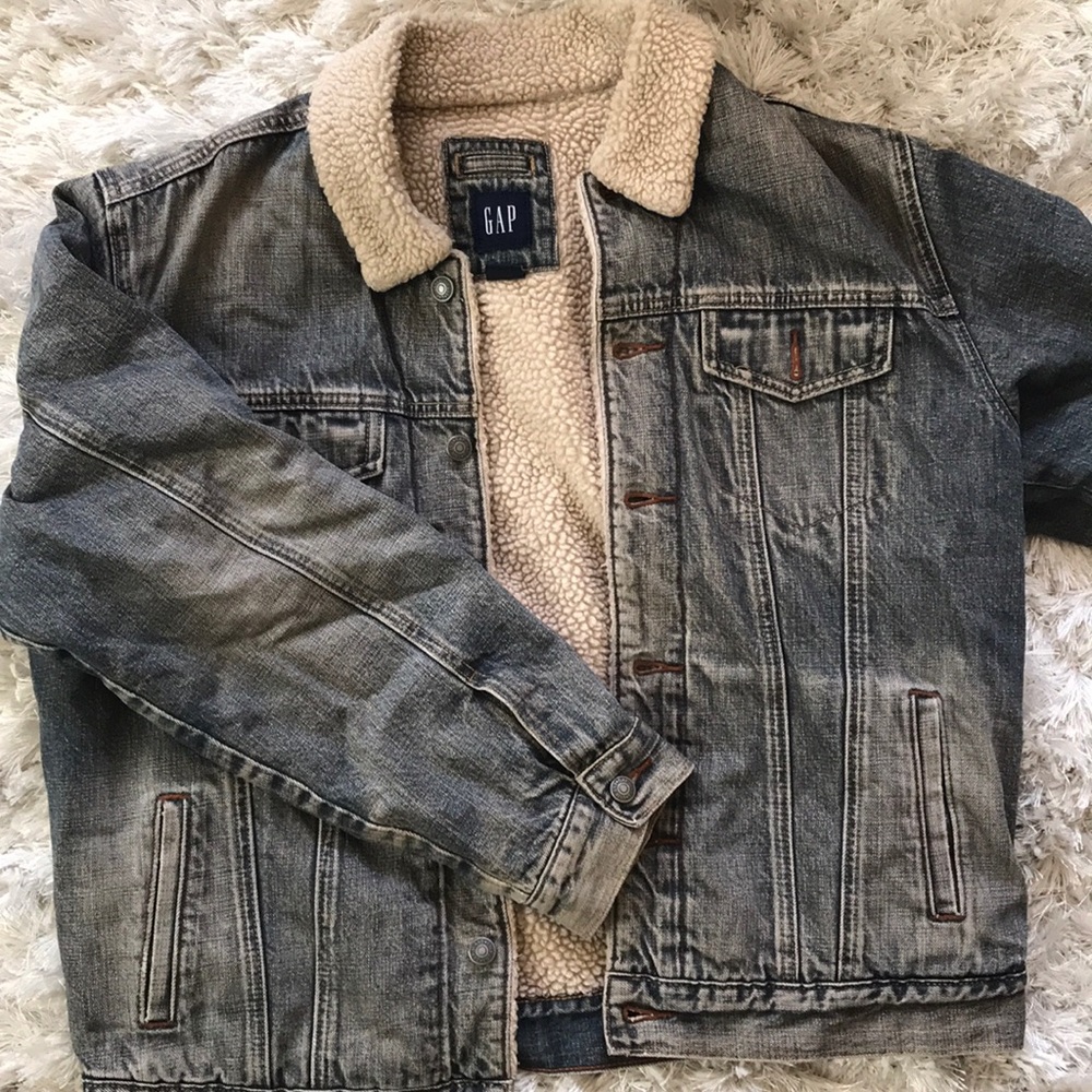 Vintage ( Jean Jacket : white fur *GAP